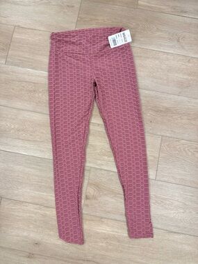 Pink Textured Leggings